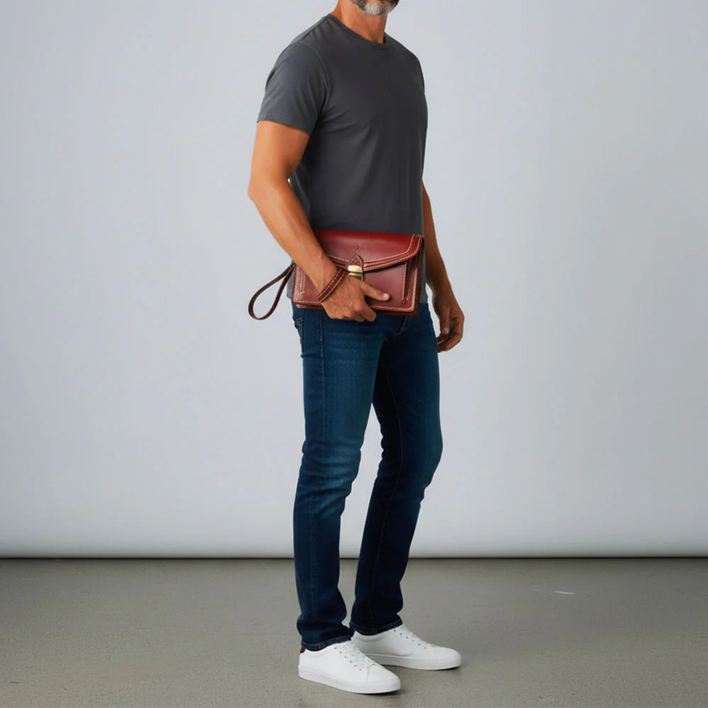 Beauty Uomo VIAVERDI Made in Italy in Pelle Marrone - Image 2