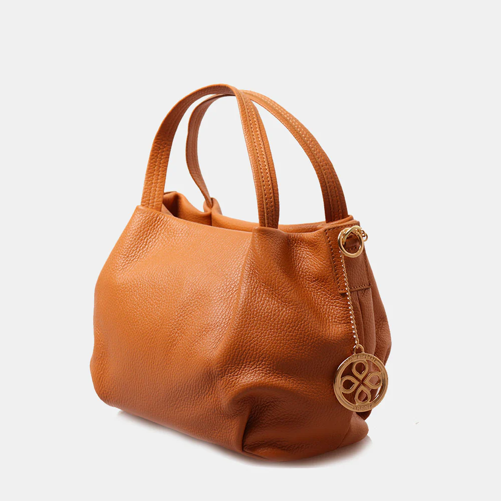 Borsa a Mano con Tracolla VIAVERDI in Pelle Cuoio Made in Italy linea Castiglione - Image 4