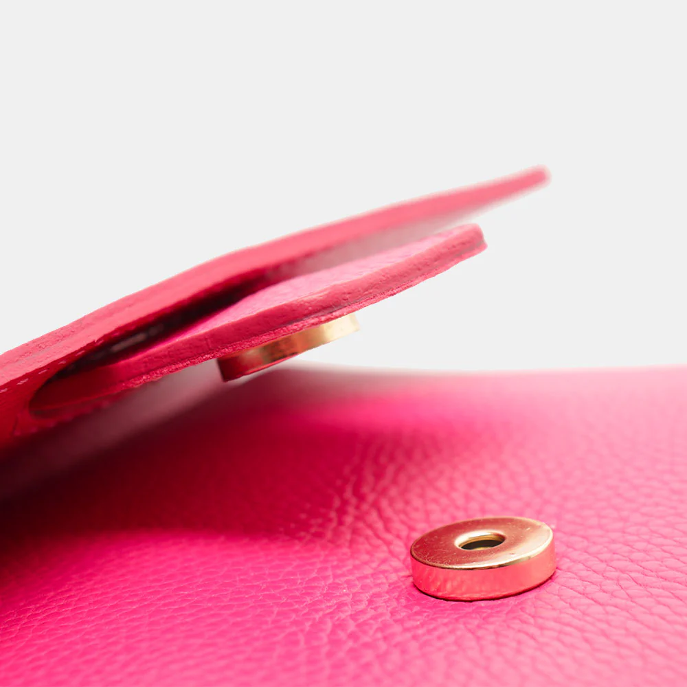 Borsa a Mano con Tracolla VIAVERDI in Pelle Fucsia Made in Italy linea Fiesole - Image 7