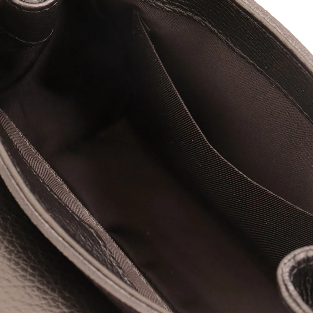 Borsa a Mano con Tracolla VIAVERDI in Pelle Nera Made in Italy linea Fiesole - Image 7