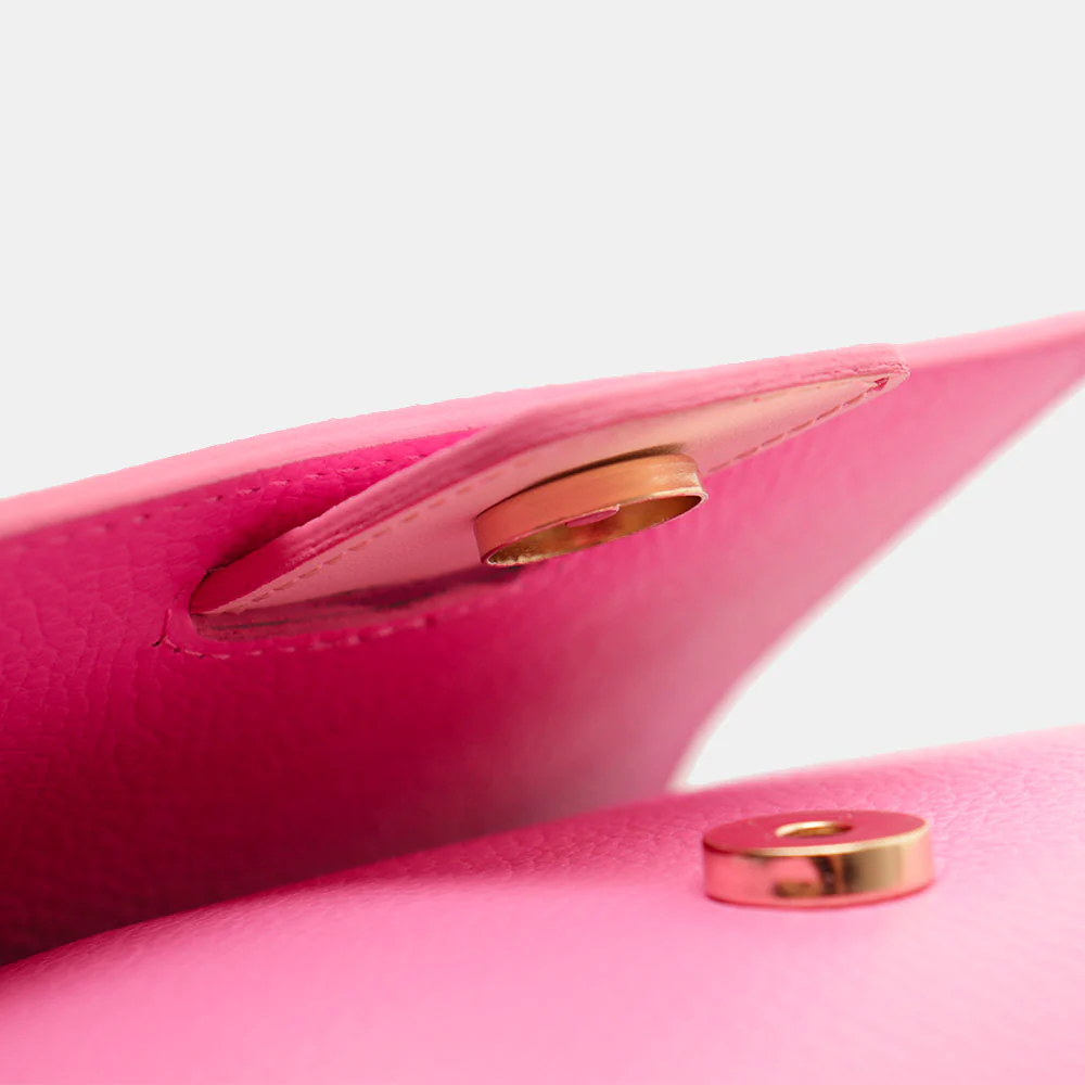 Borsa a Mano con Tracolla VIAVERDI in Pelle Rosa Made in Italy linea Fiesole - Image 6