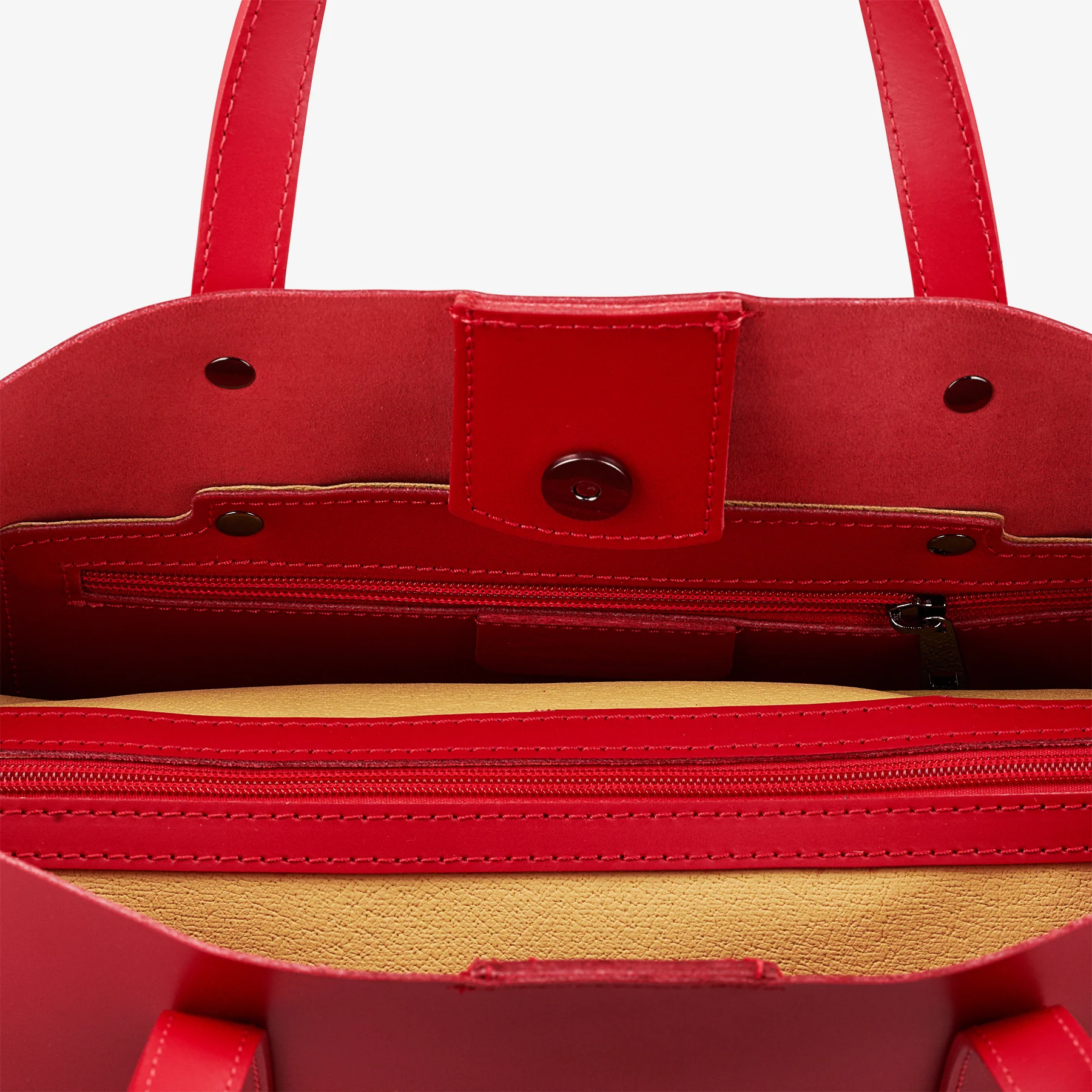 Borsa a Mano in Pelle Rossa VIAVERDI Made in Italy - Image 4