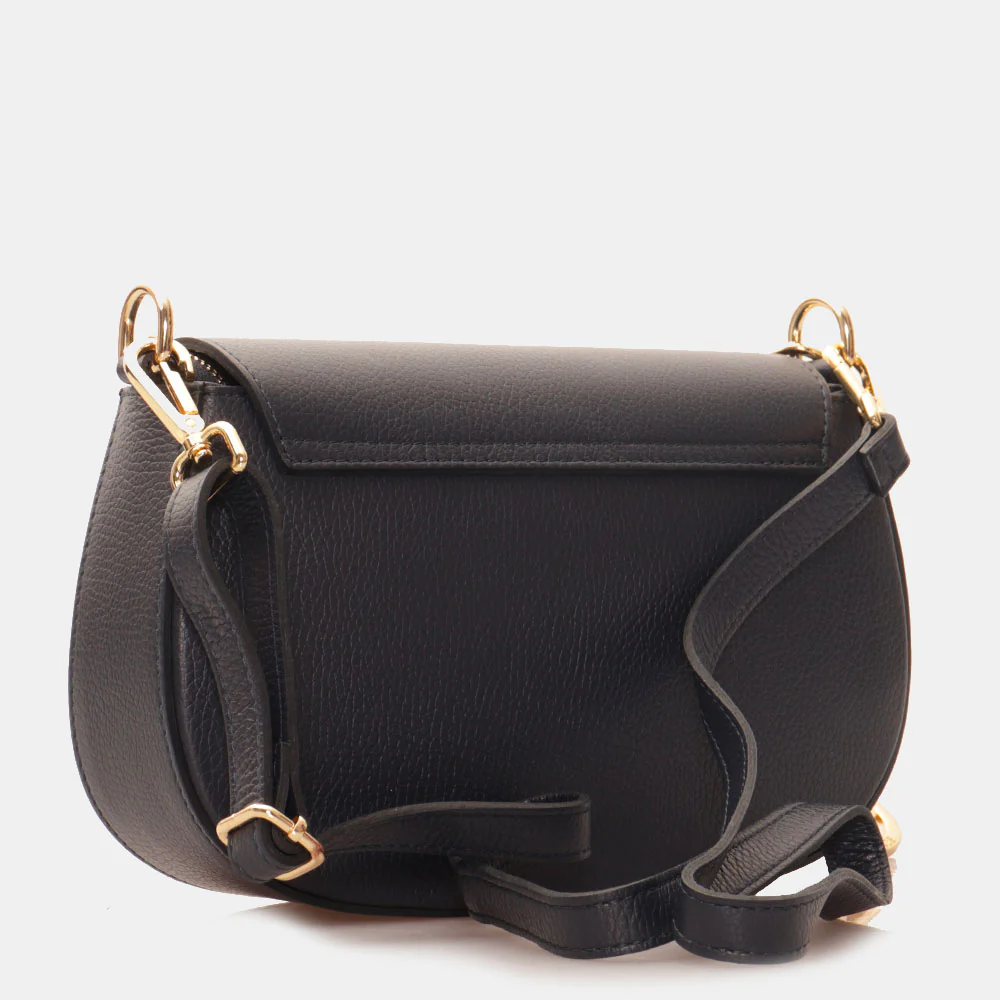 Borsa a Spalla con Tracolla VIAVERDI in Pelle Blu Made in Italy linea Montalcino - Image 5