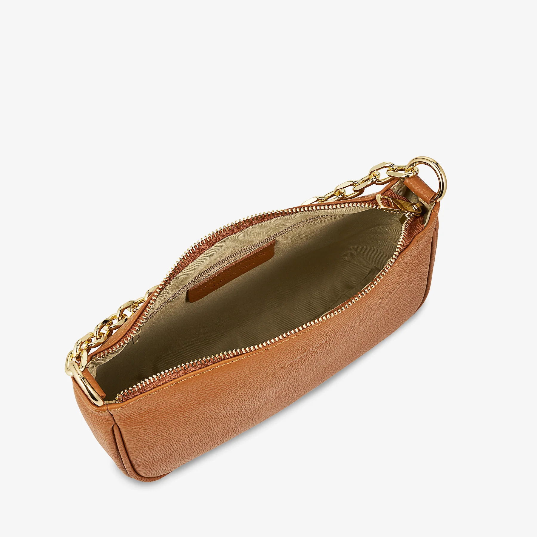 Borsa a Spalla in Pelle Marrone con Tracolla VIAVERDI Made in Italy - Image 7