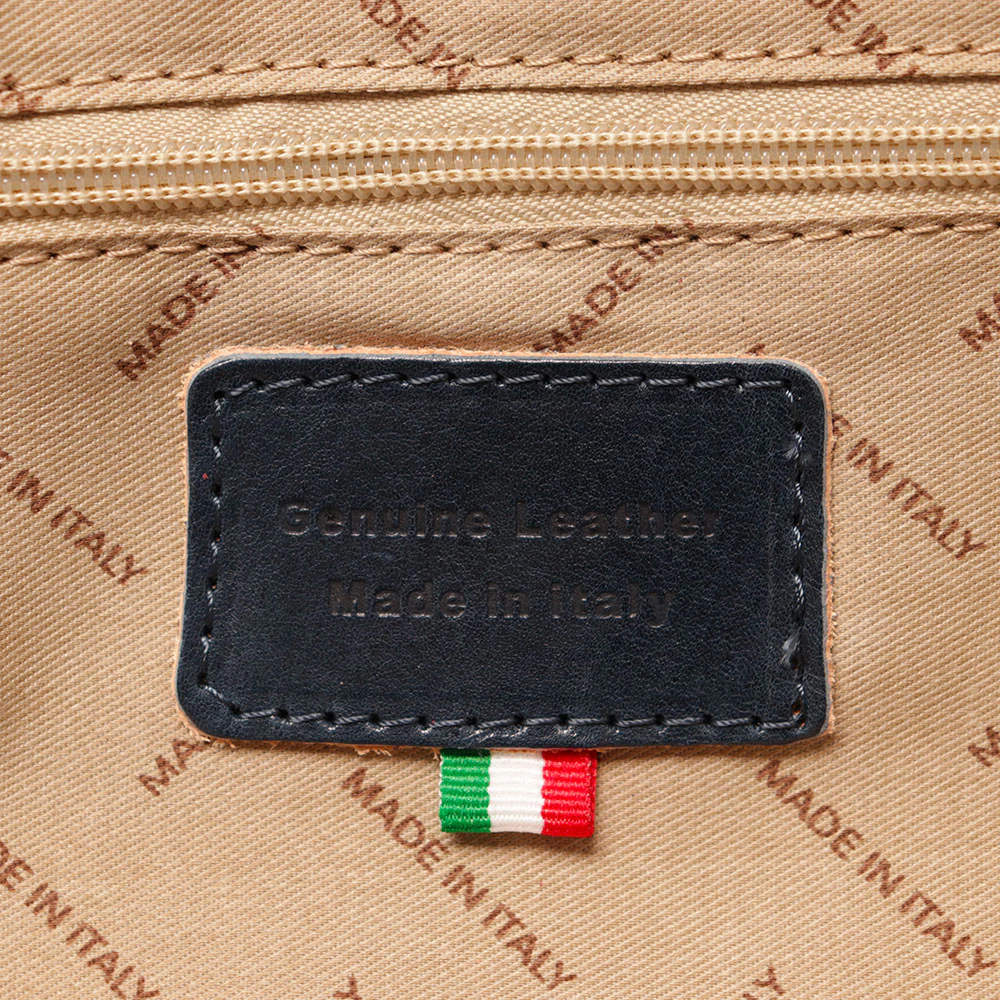 Borsa a Spalla VIAVERDI in Pelle Blu Made in Italy linea Firenze - Image 10