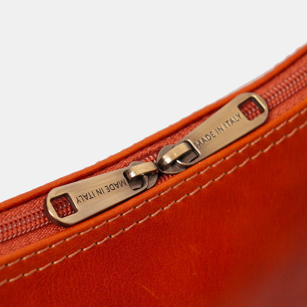 Borsa a Spalla VIAVERDI in Pelle color Cuoio Made in Italy linea Firenze - Image 13