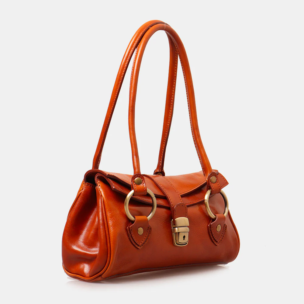 Borsa a Spalla VIAVERDI in Pelle Cuoio Made in Italy linea Firenze - Image 3