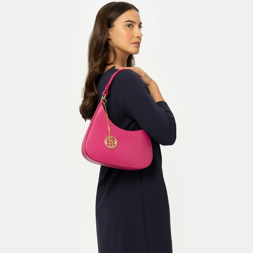 Borsa a Spalla VIAVERDI in Pelle Lilla Made in Italy linea Certaldo - Image 2