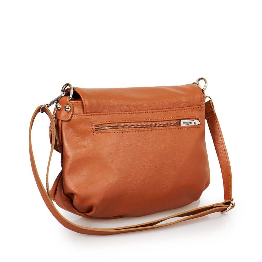 Borsa a Tracolla in Pelle Cuoio VIAVERDI Made in Italy - Image 2