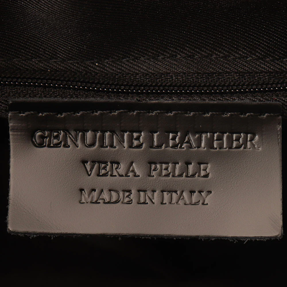 Borsa a Tracolla VIAVERDI in Pelle Nera Made in Italy linea San Gimignano - Image 7