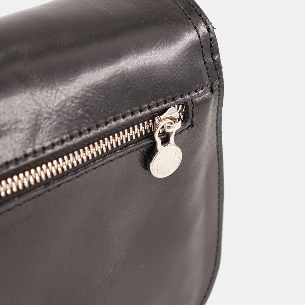 Borsa a Tracolla VIAVERDI in Pelle Nera Made in Italy linea Firenze - Image 10