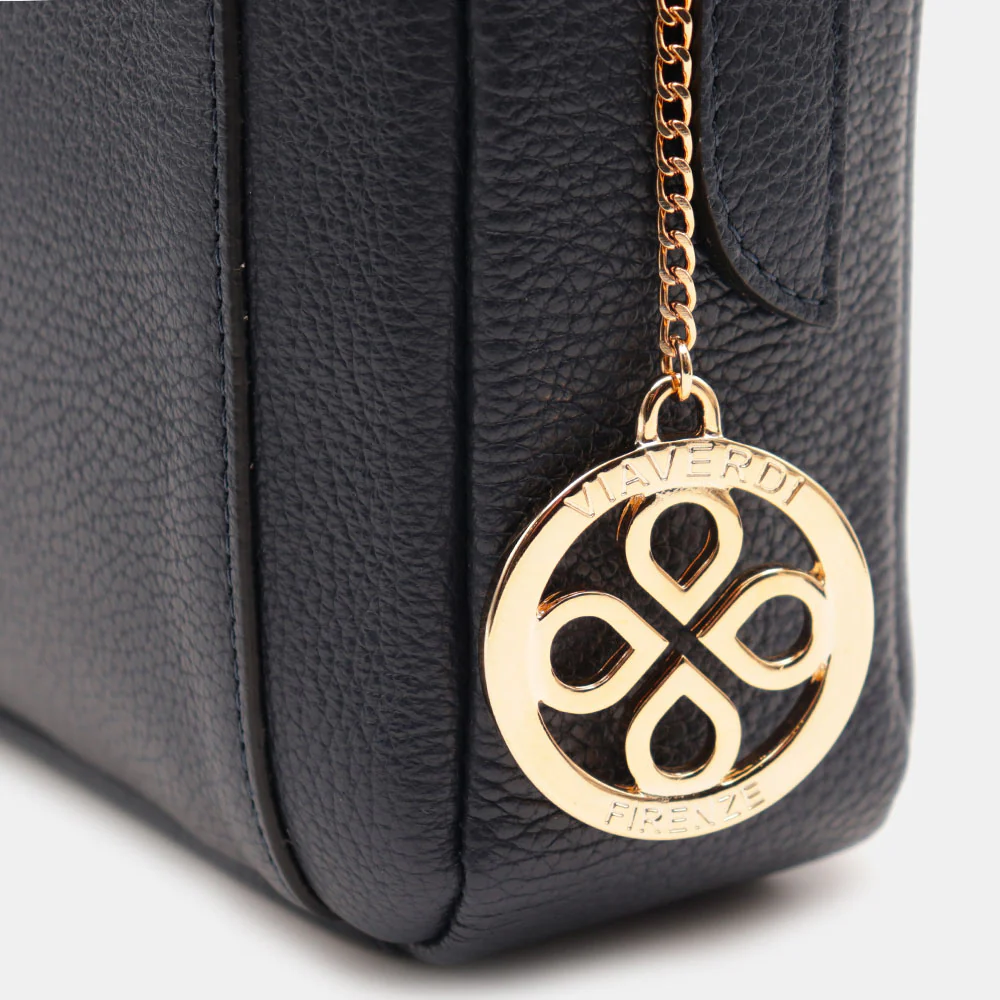Borsa Business in Pelle Blu VIAVERDI Made in Italy - Porta Pc 15.6 - Image 10
