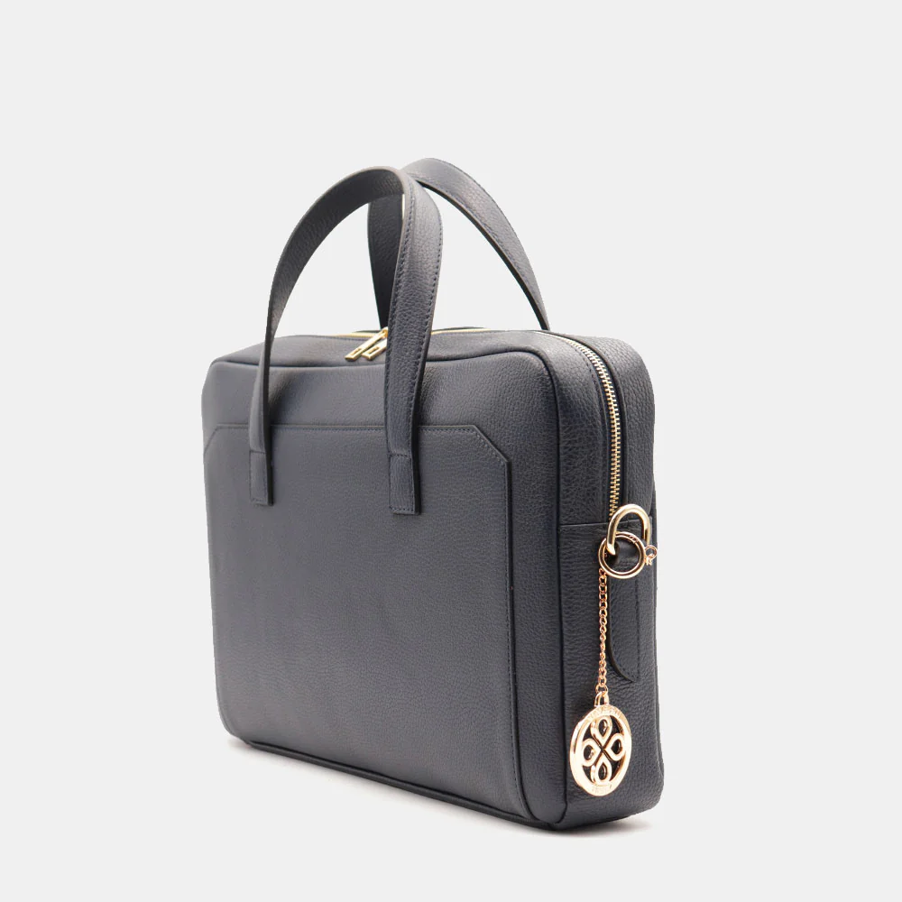 Borsa Business in Pelle Blu VIAVERDI Made in Italy - Porta Pc 15.6 - Image 5