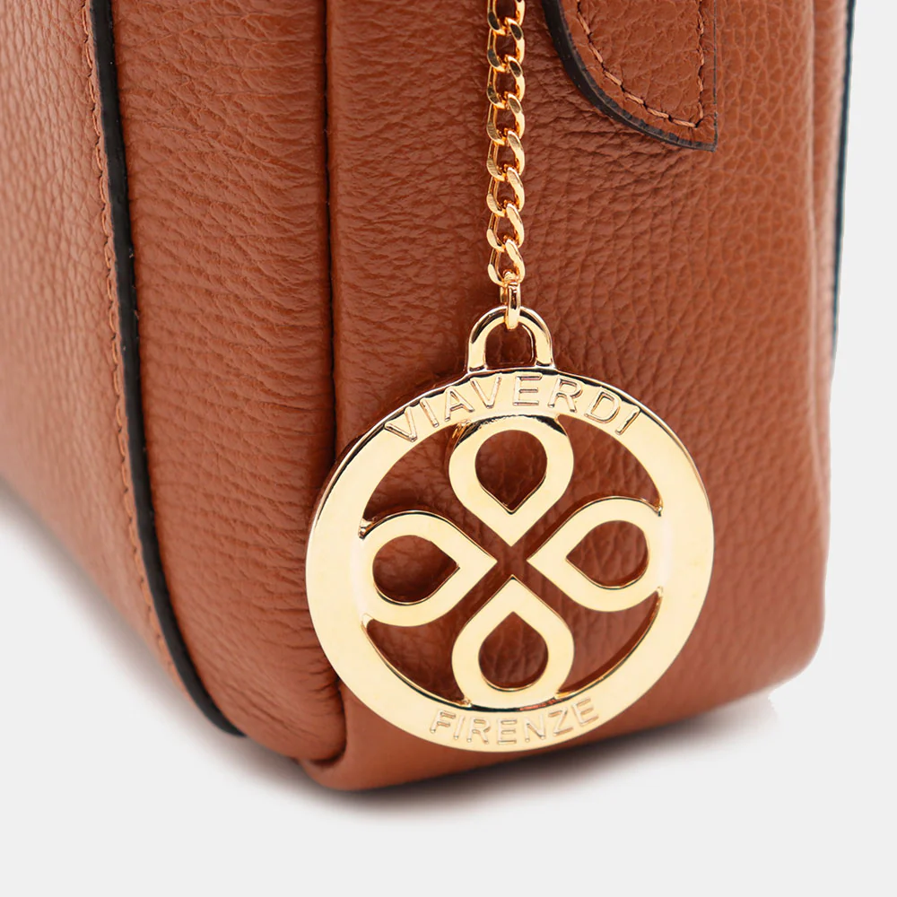 Borsa Business in Pelle Color Cuoio VIAVERDI Made in Italy - Porta Pc 15.6 - Image 10