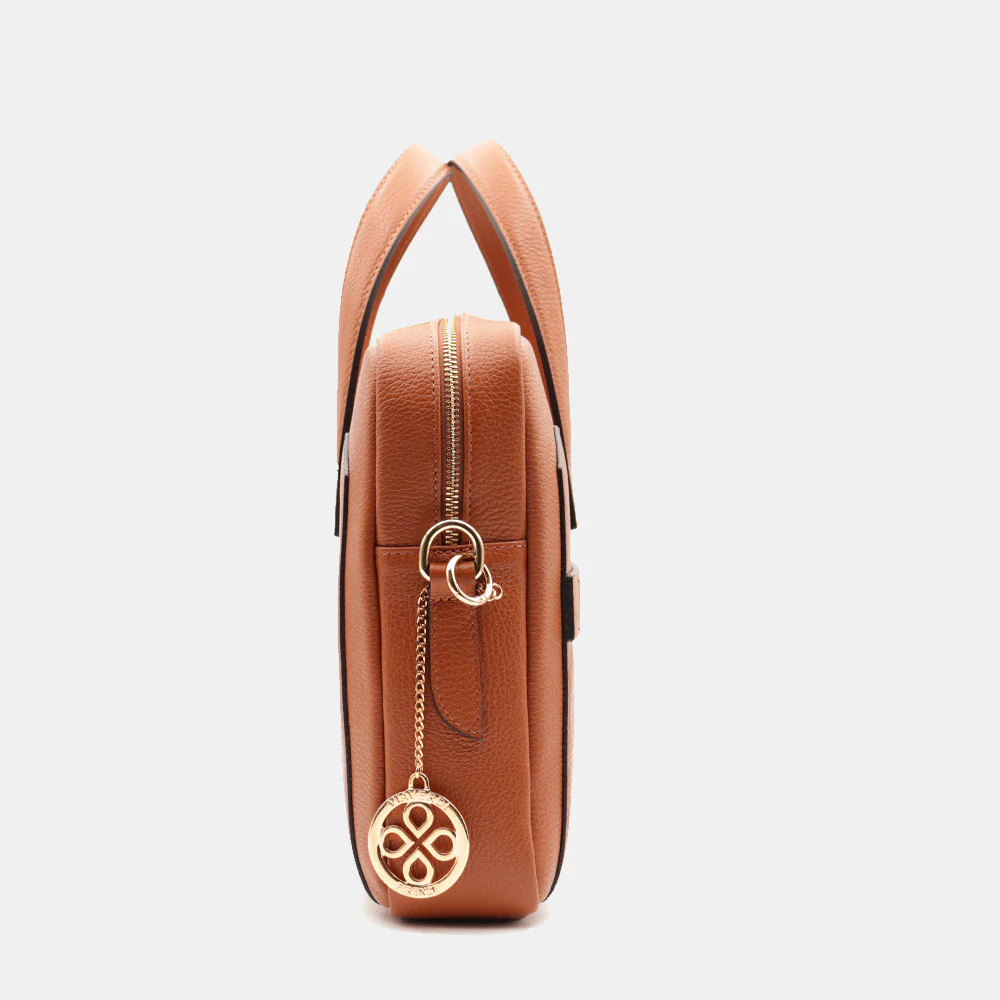 Borsa Business in Pelle Color Cuoio VIAVERDI Made in Italy - Porta Pc 15.6 - Image 7