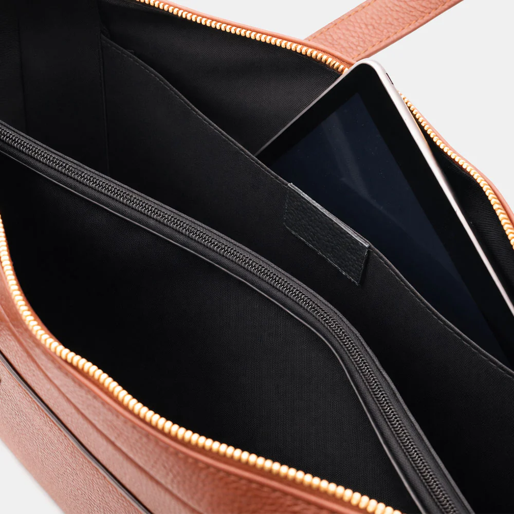 Borsa Business in Pelle Marrone VIAVERDI Made in Italy - Porta Pc 15.6 - Image 8