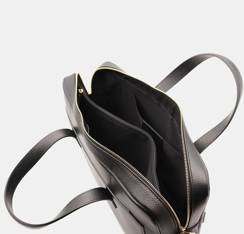 Borsa Business in Pelle Nera VIAVERDI Made in Italy - Porta Pc 15.6 - Image 8