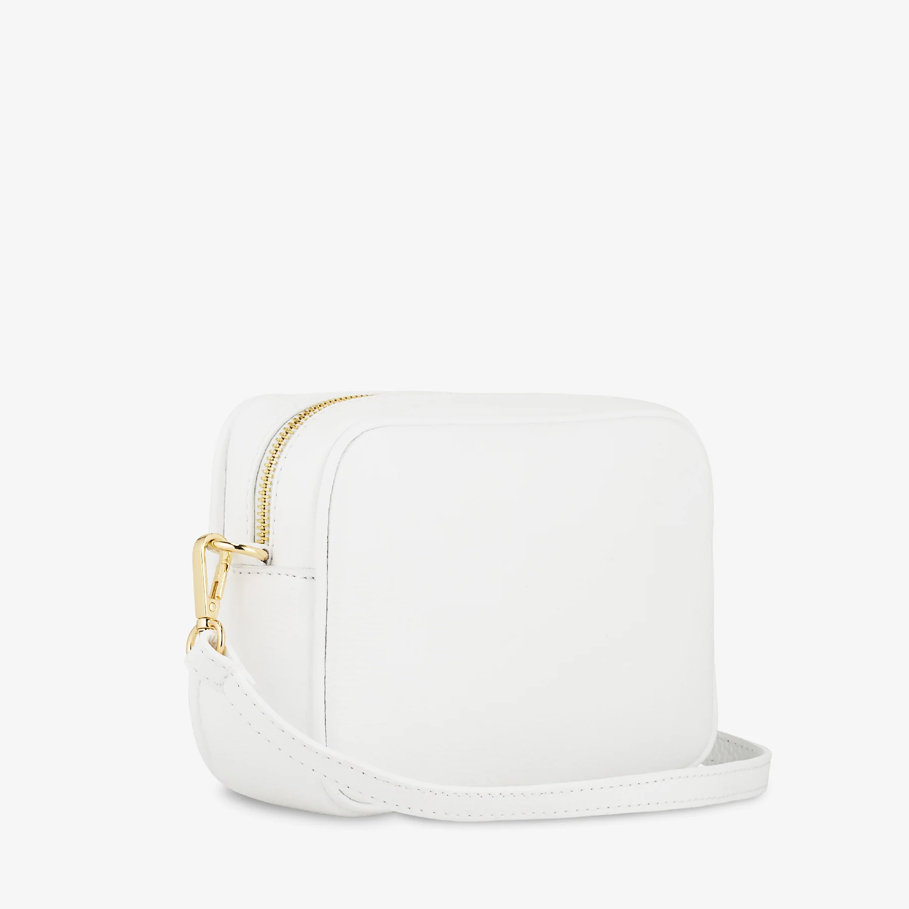 Borsa Camera Bag Piccola in Pelle Bianca con Tracolla VIAVERDI Made in Italy - Image 3