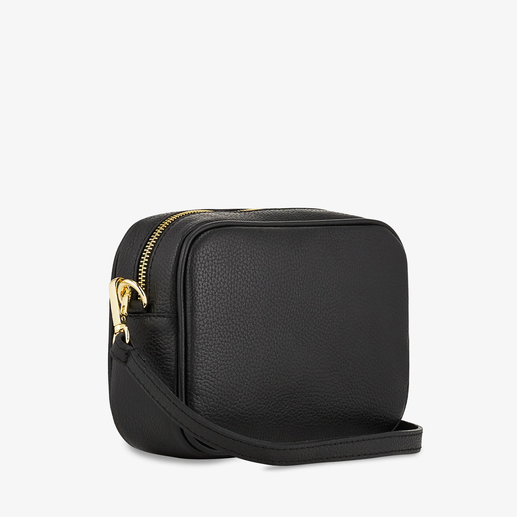Borsa Camera Bag Piccola in Pelle Nera con Tracolla VIAVERDI Made in Italy - Image 4