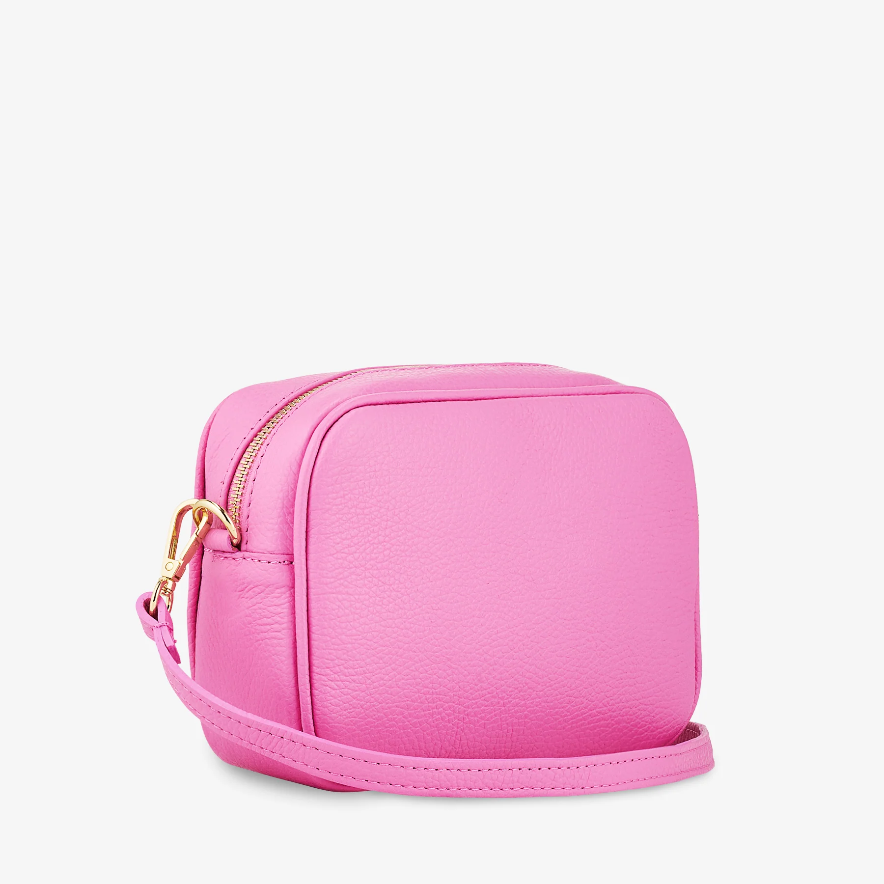 Borsa Camera Bag Piccola in Pelle Rosa con Tracolla VIAVERDI Made in Italy - Image 3