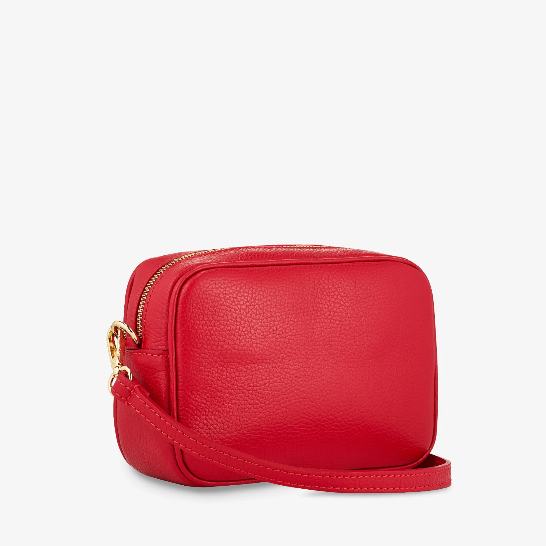Borsa Camera Bag Piccola in Pelle Rossa con Tracolla VIAVERDI Made in Italy - Image 3