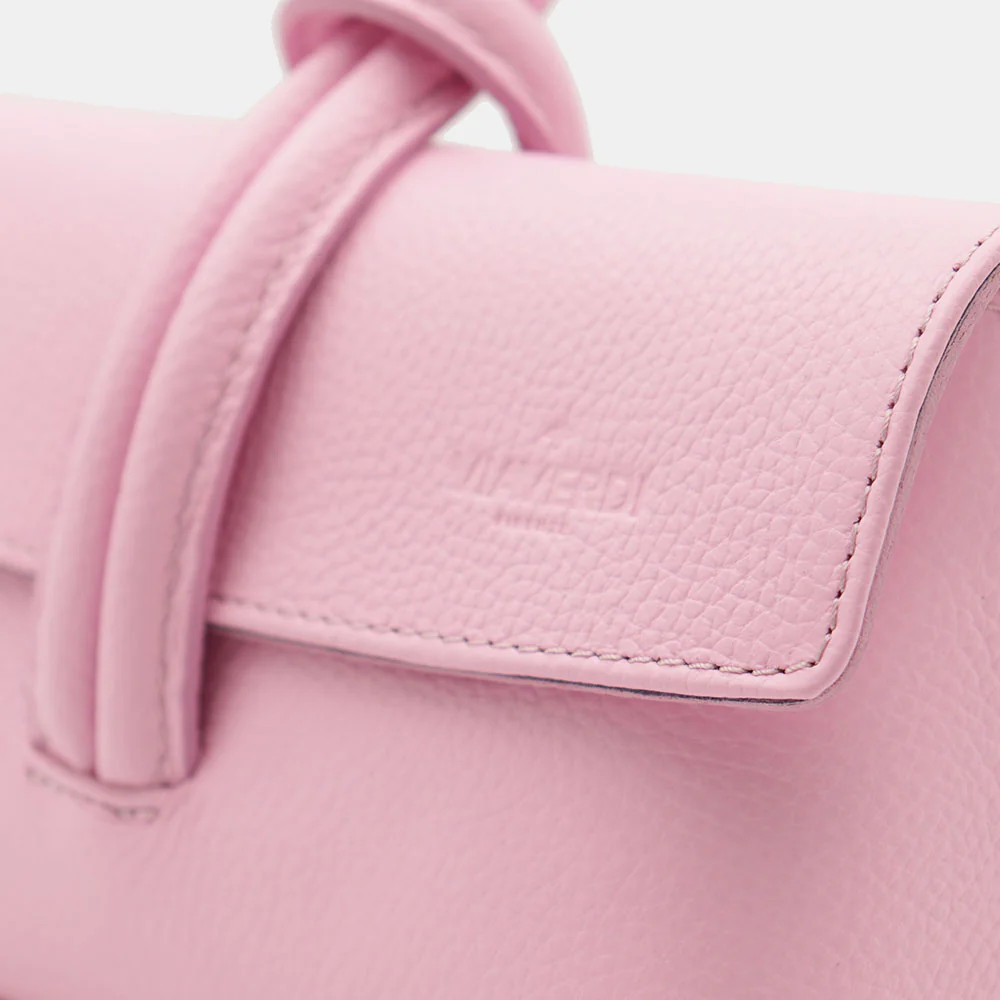 Borsa Clutch a Mano con Tracolla VIAVERDI in Pelle Rosa Made in Italy linea Castiglione - Image 9