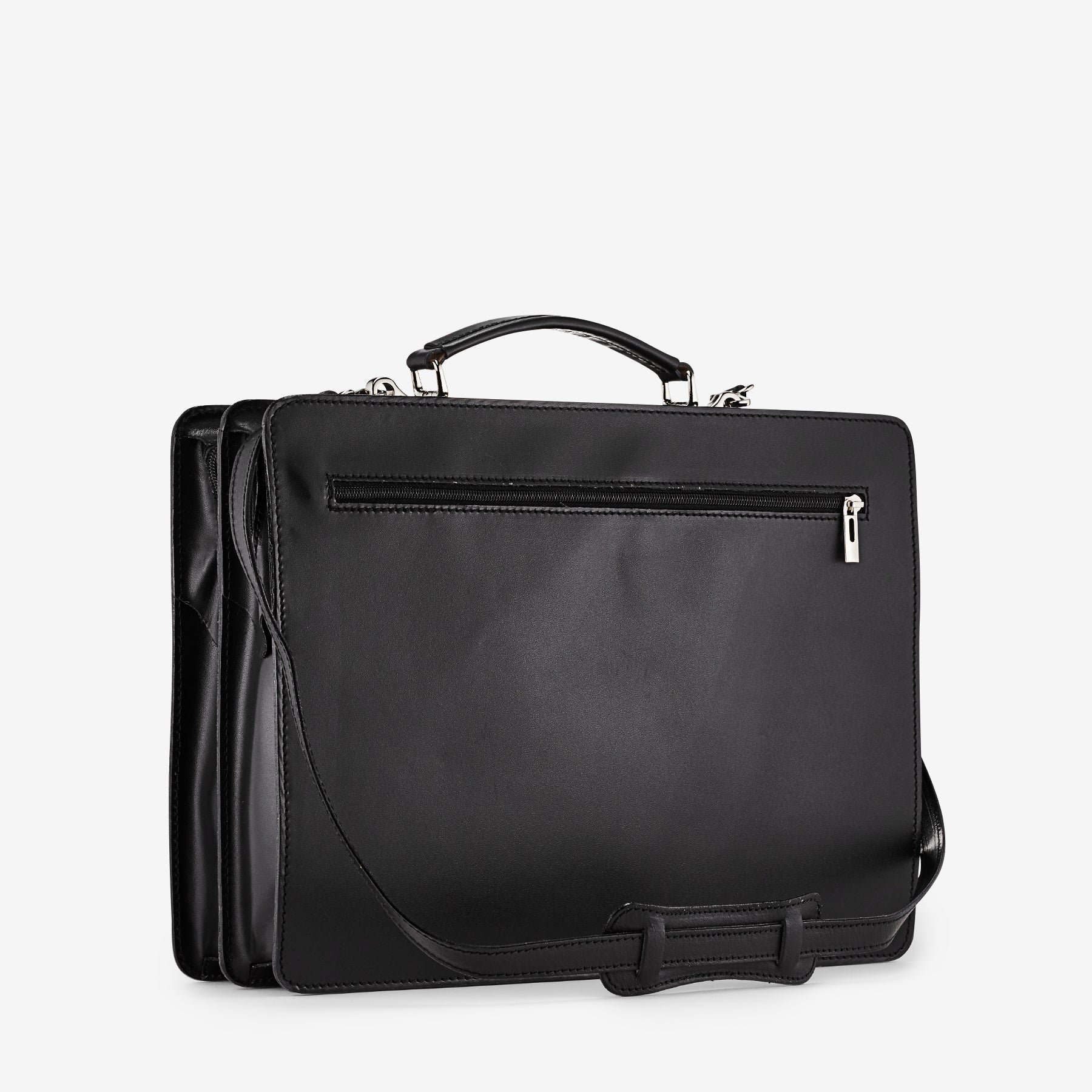 Borsa da Lavoro in Pelle Nera VIAVERDI Made in Italy - Porta Ombrelli e Pc 15.6 - Image 4