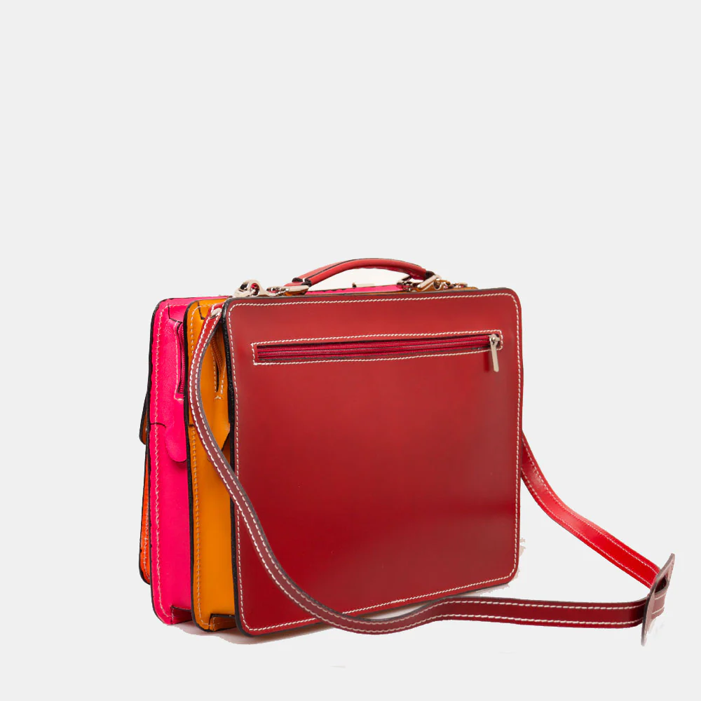 Borsa da Lavoro Piccola in Pelle Multicolor VIAVERDI Made in Italy - Porta Ombrelli e Pc 14pollici - Image 3