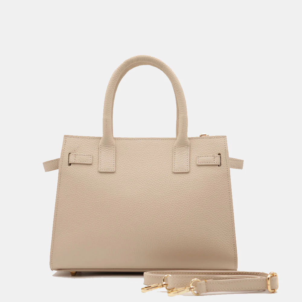 Borsa Donna a Mano VIAVERDI in Pelle Beige Made in Italy linea Artimino - Image 6