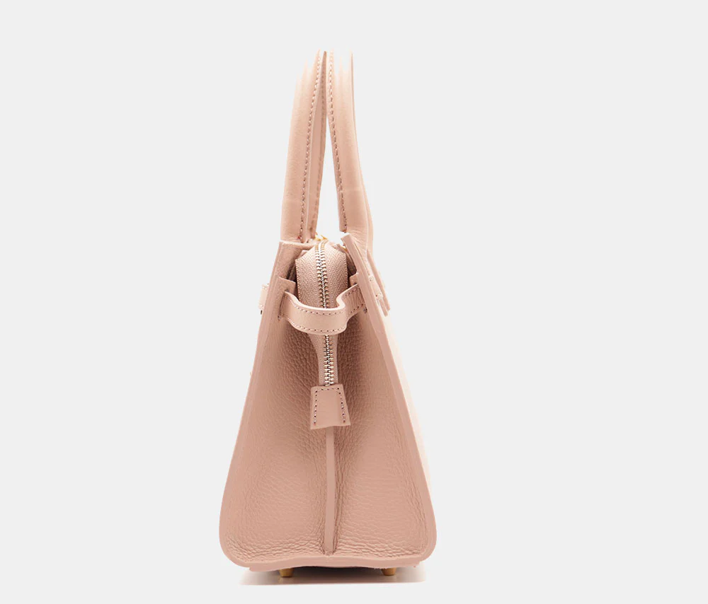 Borsa Donna a Mano VIAVERDI in Pelle Cipria Made in Italy linea Artimino - Image 7