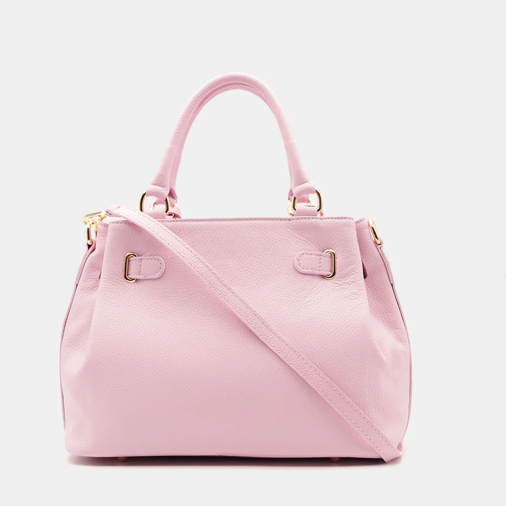 Borsa Donna a Mano VIAVERDI in Pelle Rosa Made in Italy linea Artimino - Image 6