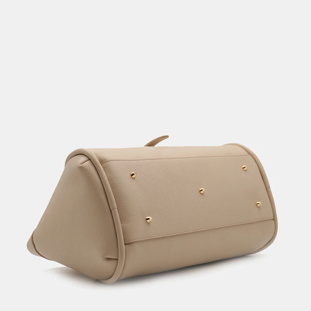 Borsa Donna a Spalla VIAVERDI in Pelle Beige Chiaro Made in Italy linea Cortona - Image 11