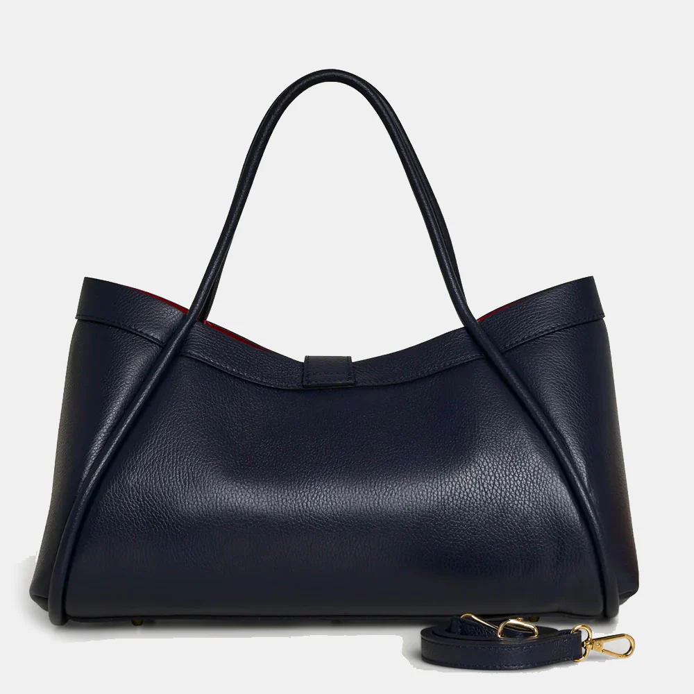 Borsa Donna a Spalla VIAVERDI in Pelle Blu Made in Italy linea Cortona - Image 7