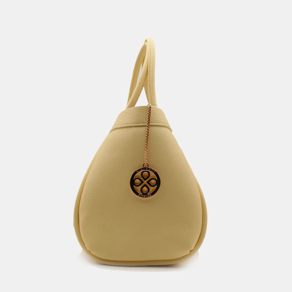 Borsa Donna a Spalla VIAVERDI in Pelle Gialla Chiaro Made in Italy linea Cortona - Image 8