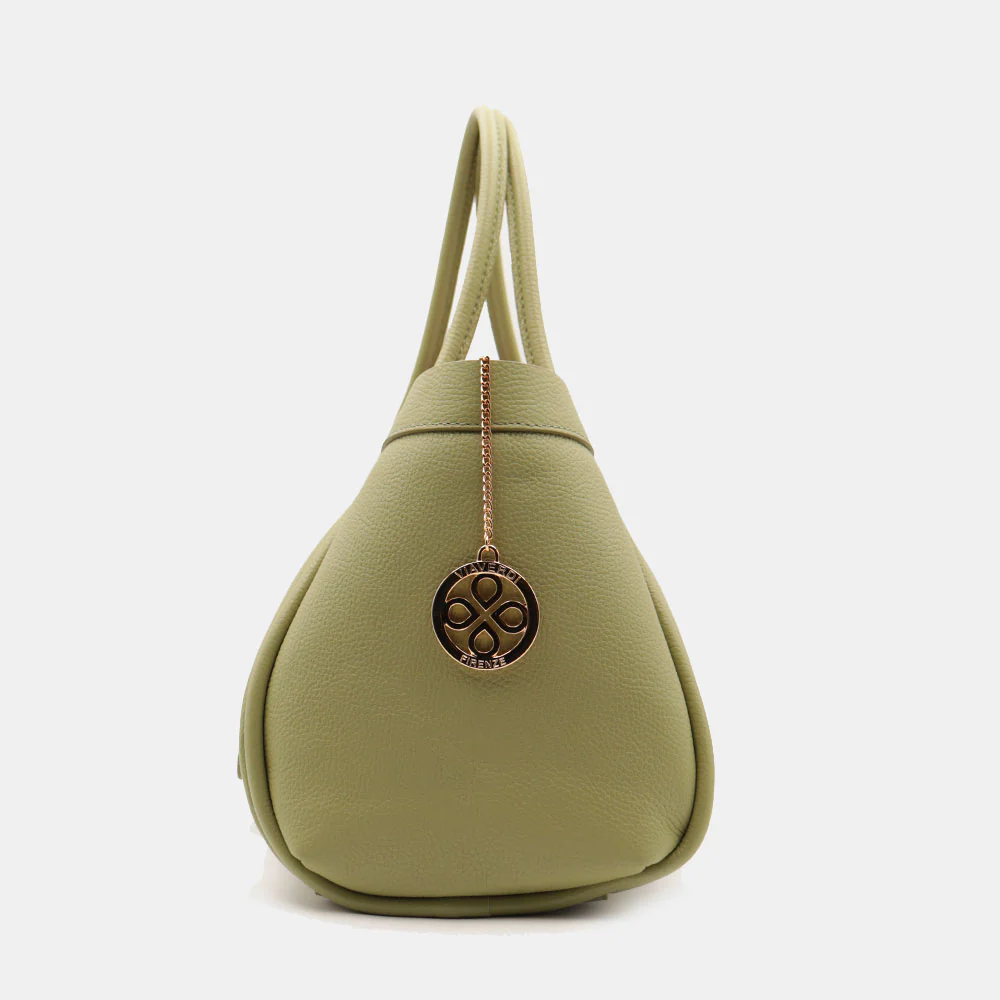 Borsa Donna a Spalla VIAVERDI in Pelle Verde Salvia Made in Italy linea Cortona - Image 6
