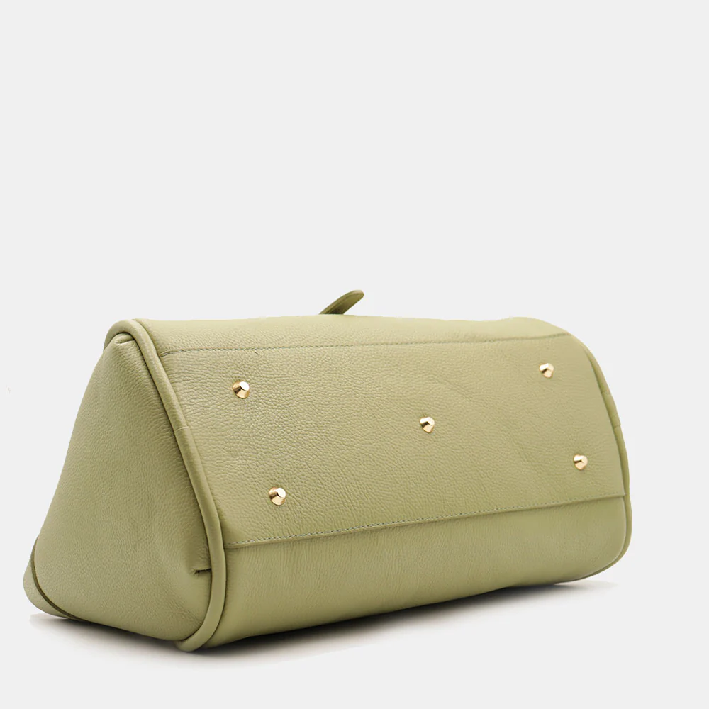 Borsa Donna a Spalla VIAVERDI in Pelle Verde Salvia Made in Italy linea Cortona - Image 8