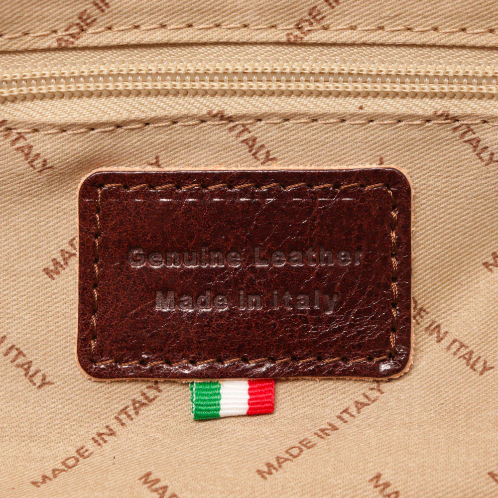 Borsa Hobo a Spalla VIAVERDI in Pelle Marrone Testa Moro Made in Italy linea Firenze - Image 10