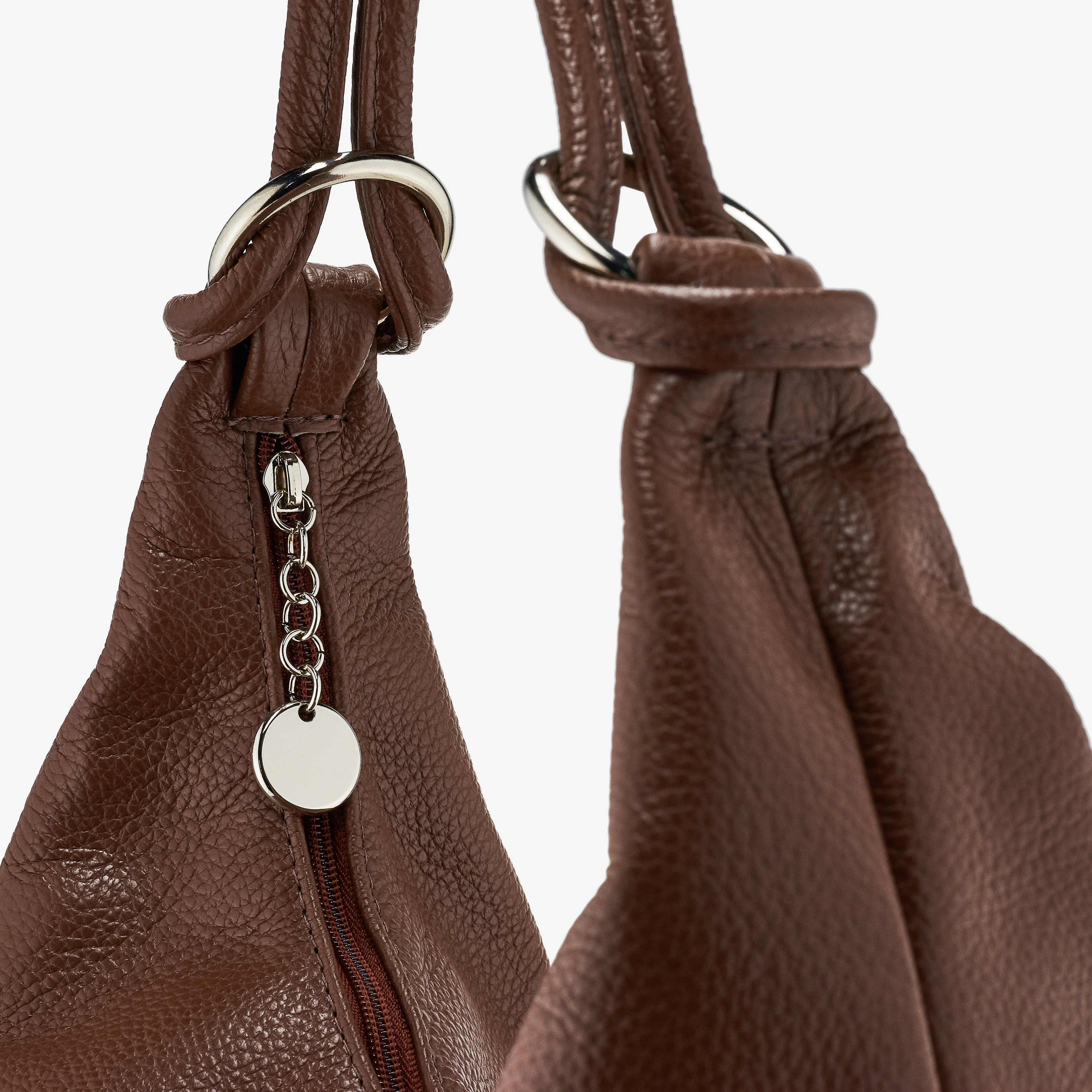 Borsa Hobo in Pelle Marrone VIAVERDI Made in Italy - Image 5