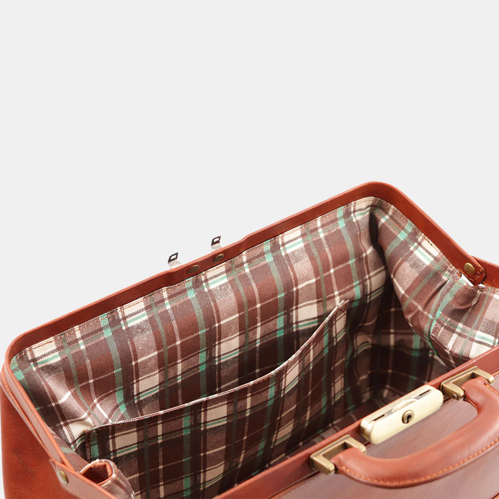 Borsa Medico Classica in Pelle color Cuoio VIAVERDI Made in Italy linea Firenze - Image 10