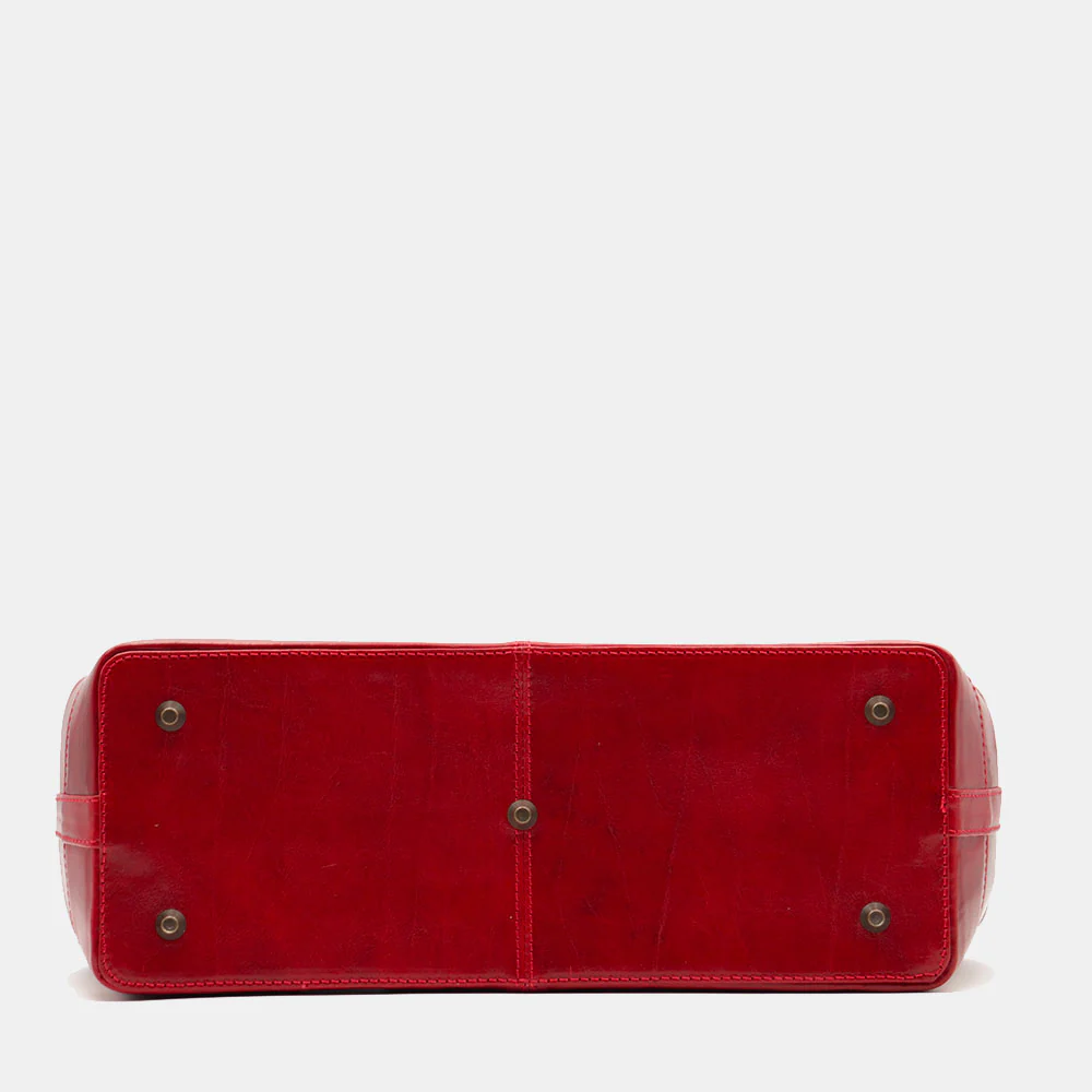 Borsa Medico Classica in Pelle Rossa VIAVERDI Made in Italy linea Firenze - Image 13