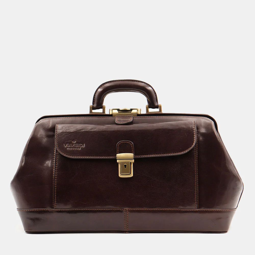 Borsa Medico Classica in Pelle Testa di Moro VIAVERDI Made in Italy linea Firenze