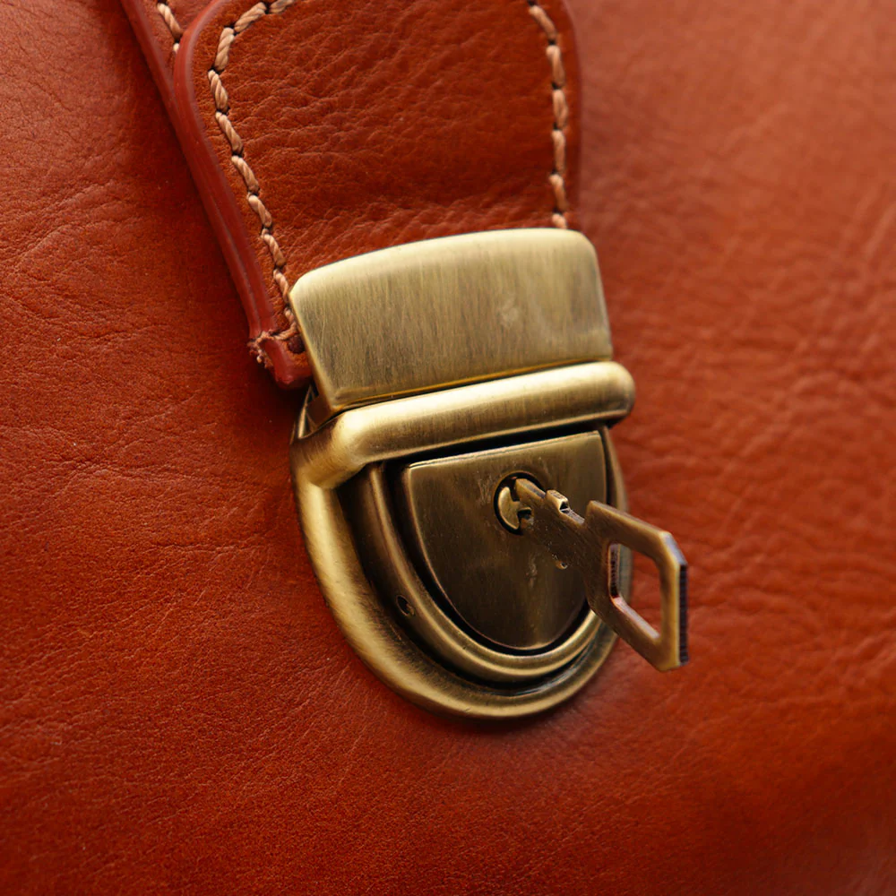 Borsa Medico in Pelle color Cuoio VIAVERDI Made in Italy linea Firenze - Image 11