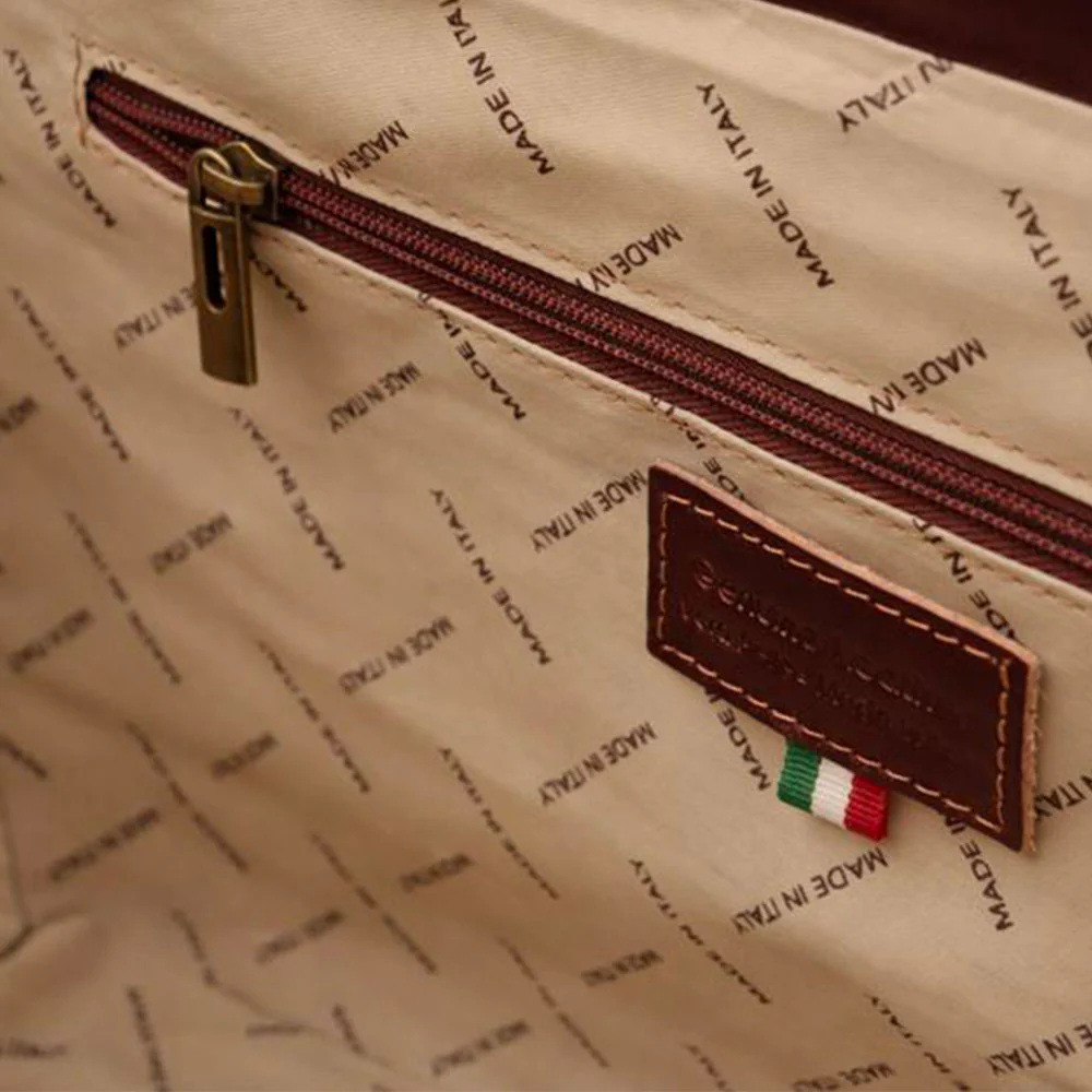 Borsa Medico in Pelle Marrone VIAVERDI Made in Italy linea Firenze - Image 10