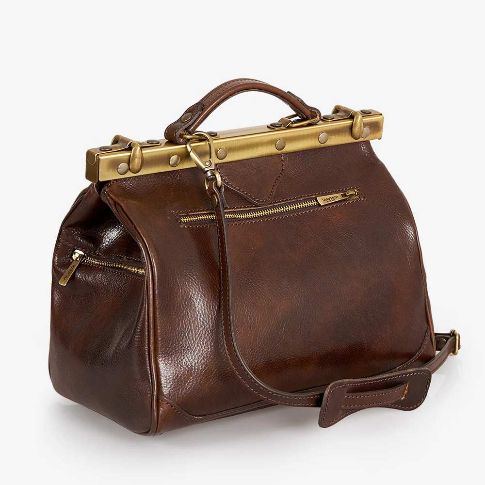 Borsa Medico Media in Pelle Testa di Moro VIAVERDI Made in Italy - Image 3