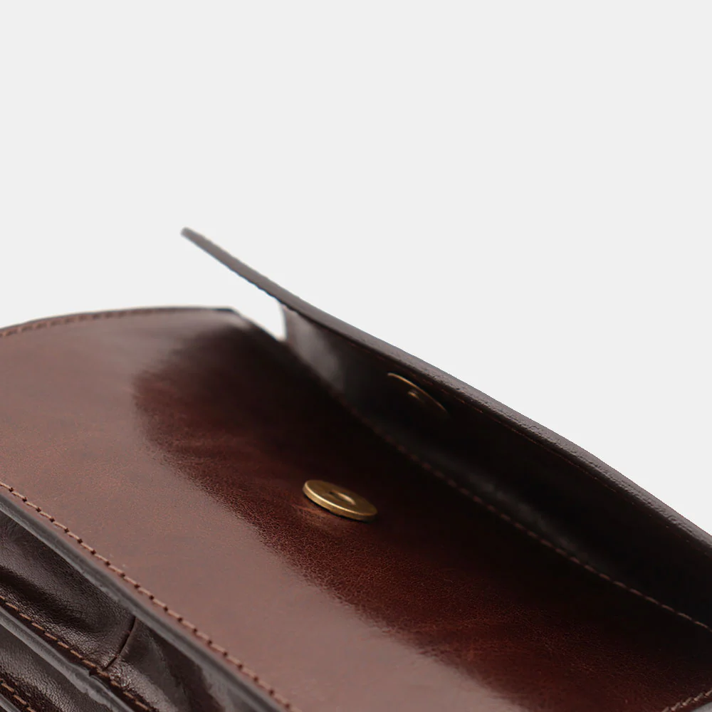 Borsa Piccola a Tracolla VIAVERDI in Pelle Marrone Made in Italy linea Firenze - Image 6