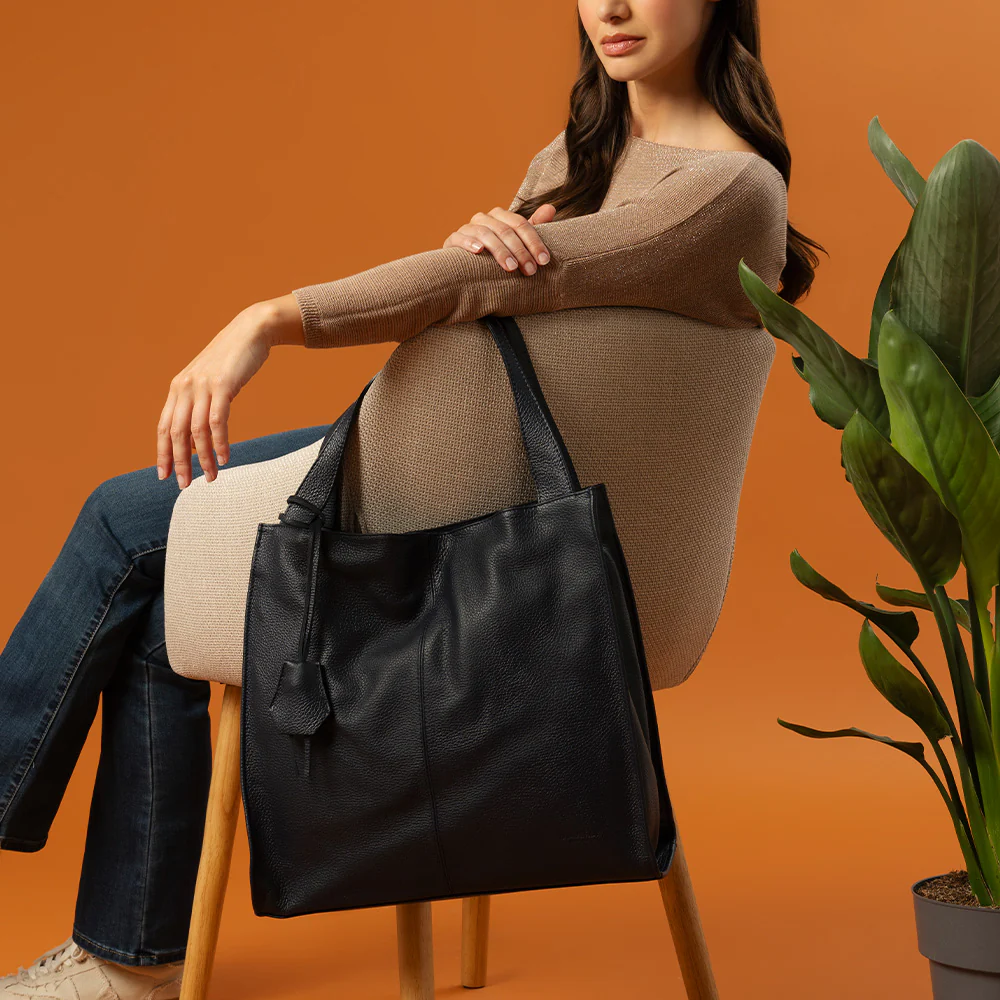 Borsa Tote in Pelle Marrone VIAVERDI Made in Italy - Image 6