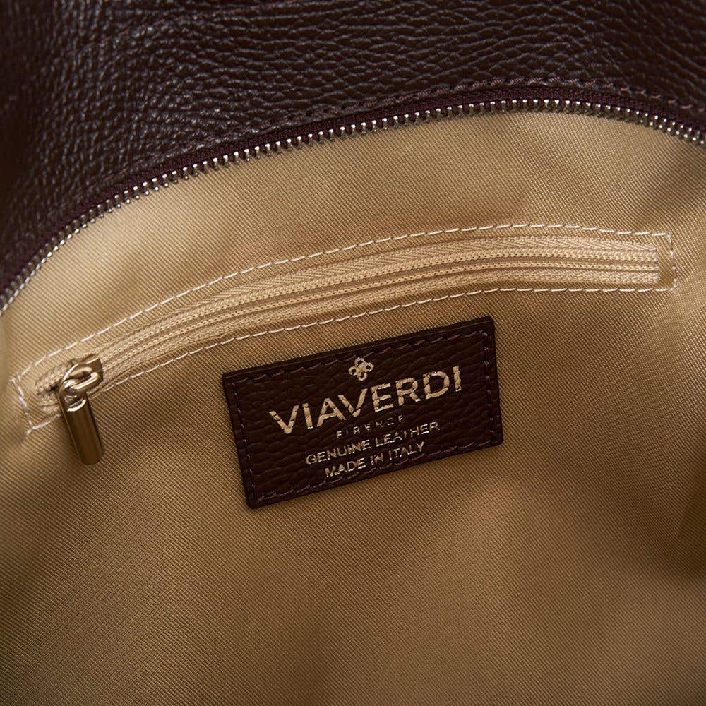 Borsa Tote in Pelle Testa di Moro VIAVERDI Made in Italy - Image 3