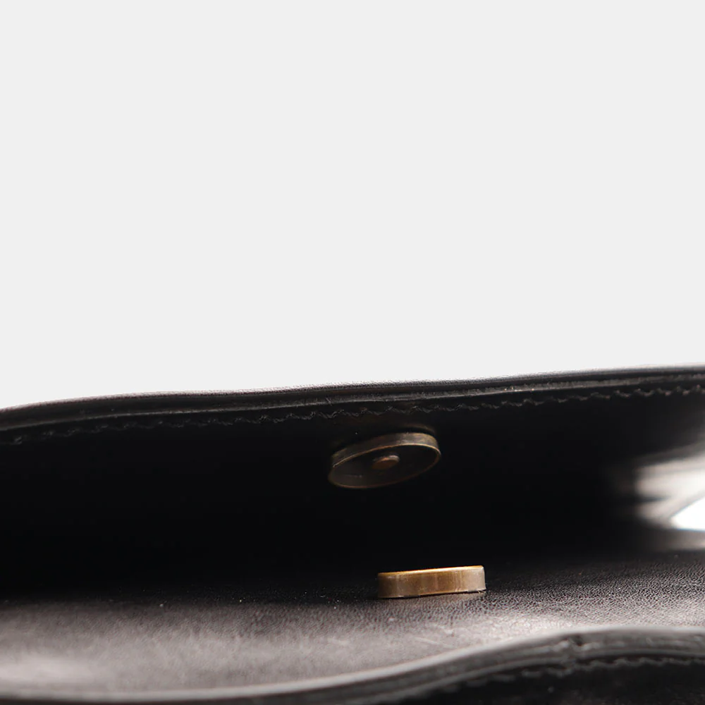 Borsa Tracolla VIAVERDI in Pelle Nera Made in Italy linea Firenze - Image 10