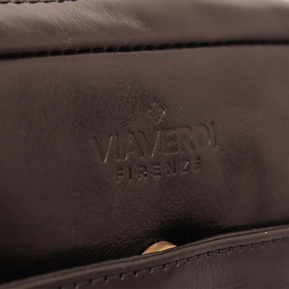 Borsello Uomo in Pelle Nero VIAVERDI Made in Italy Linea Firenze - Image 6
