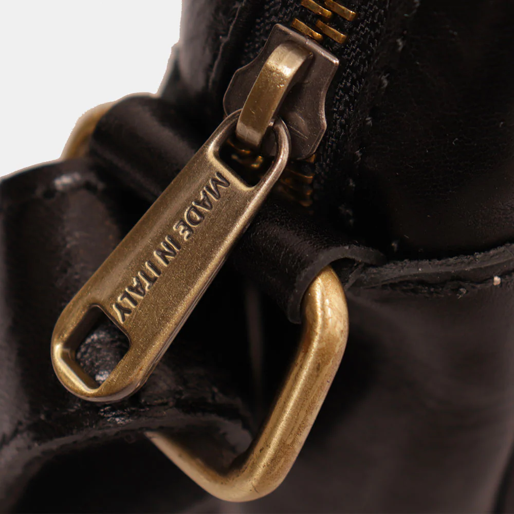 Borsello Uomo in Pelle Nero VIAVERDI Made in Italy Linea Firenze - Image 9